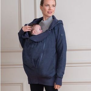 Seraphine Maternity or baby wearing hoodie- navy size small